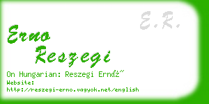 erno reszegi business card